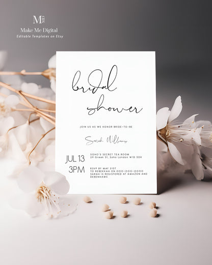 Elegant Bridal Shower Invitation