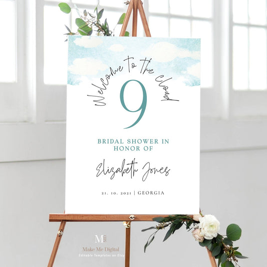 Cloud & Blue Sky Bridal Shower Welcome Sign