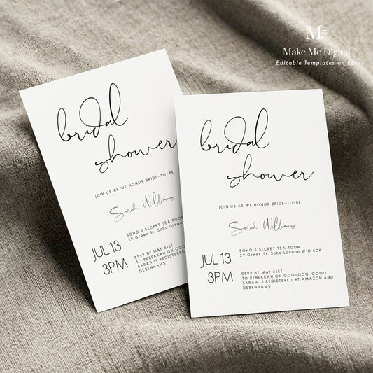 Elegant Bridal Shower Invitation