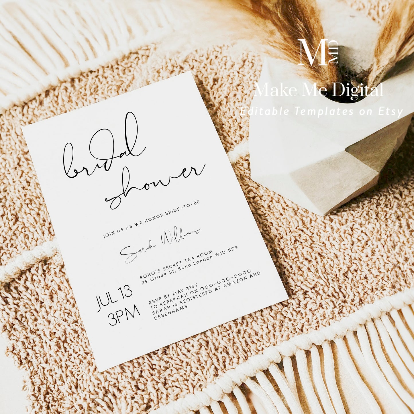 Elegant Bridal Shower Invitation