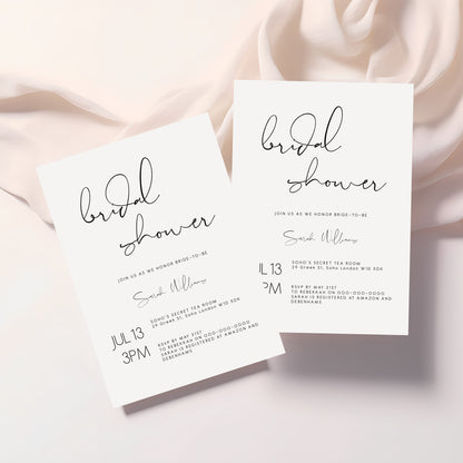 Elegant Bridal Shower Invitation