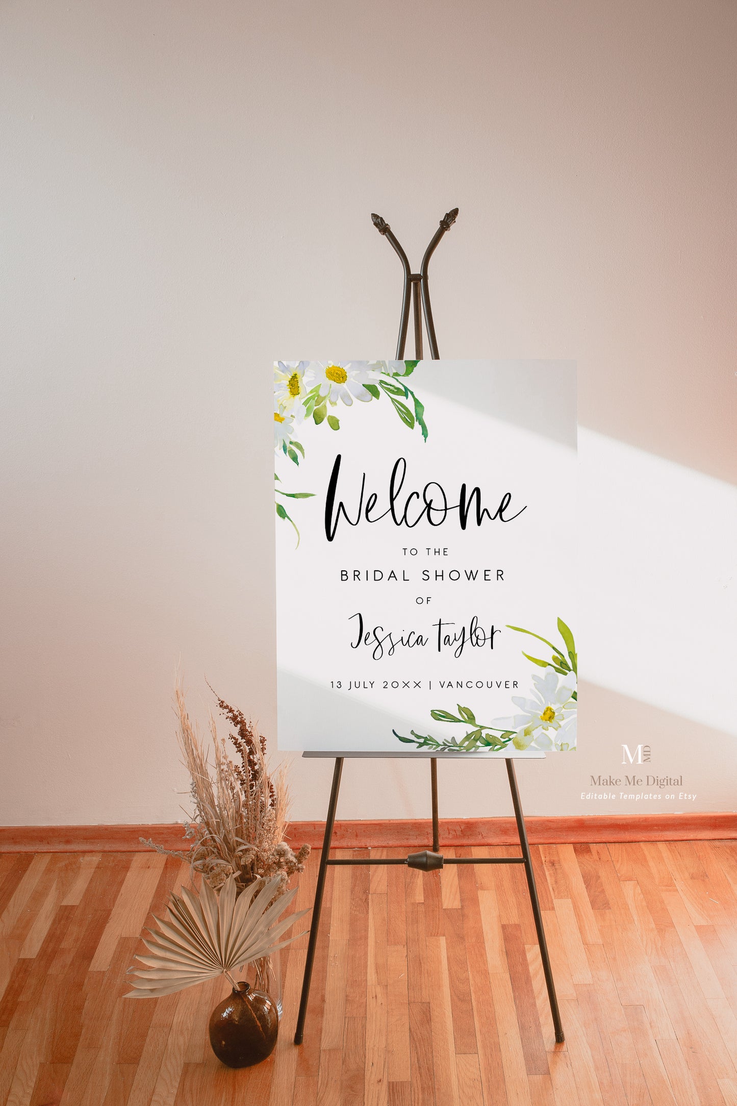 Delicate Daisy Bridal Shower Welcome Sign