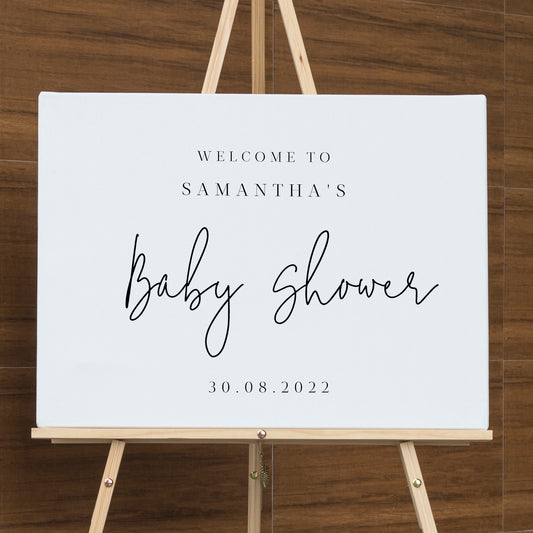 Modern Calligraphy Welcome Sign for Baby Shower