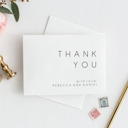 Wedding thank you card Template | Printable Thank you card | Editable Thank you card | Elegant Wedding thank you card 115